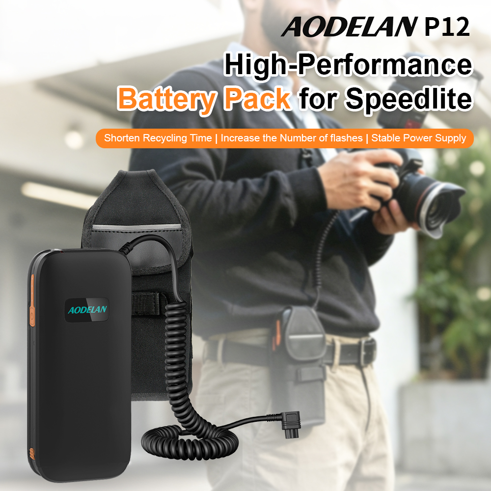Speedlite Flash External - بطارية خارجية محمولة من AODELAN، بنك