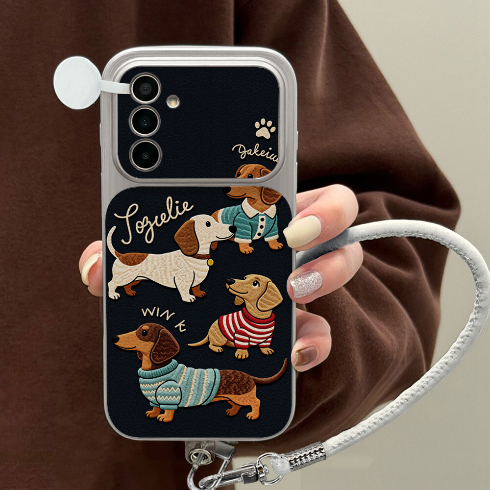 Camera Wrist Strap - جراب هاتف بتصميم كلب داشهند كرتوني