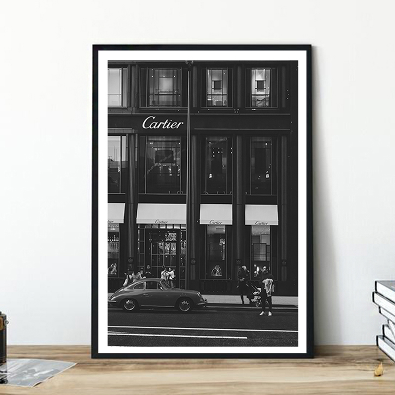 Photography Black And White - لوحات قماشية بتصميم الشوارع الأوروبية، ملصقات