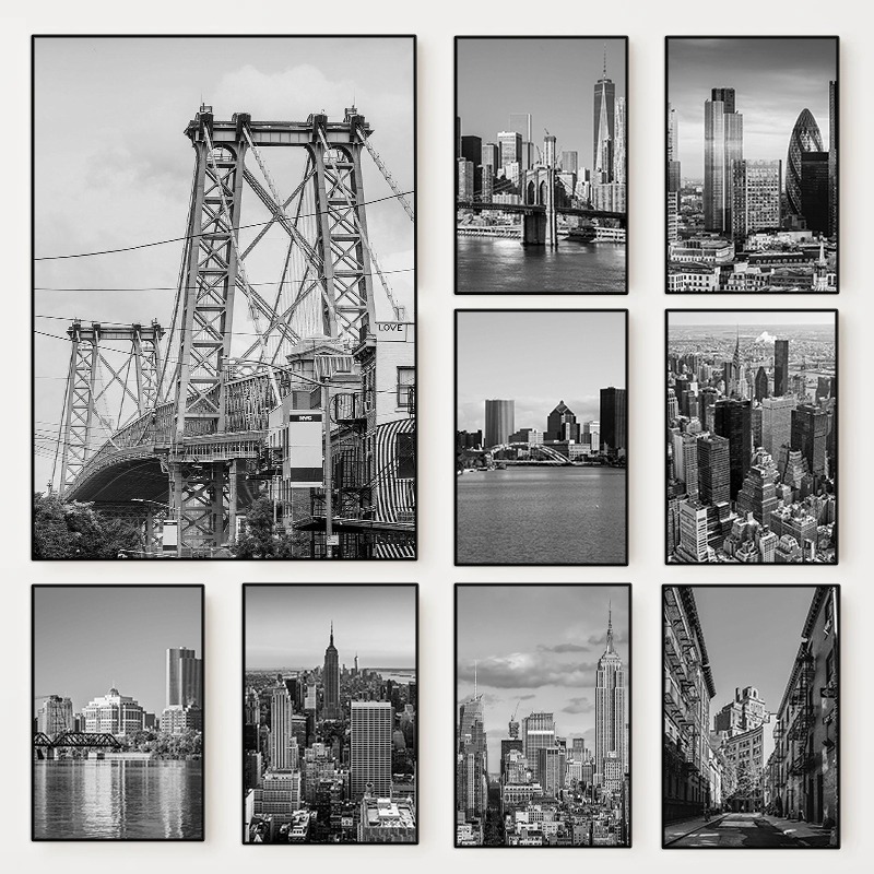 ملصق صور مدينة نيويورك بالأبيض - مراجعة Photography Black And White وسعره