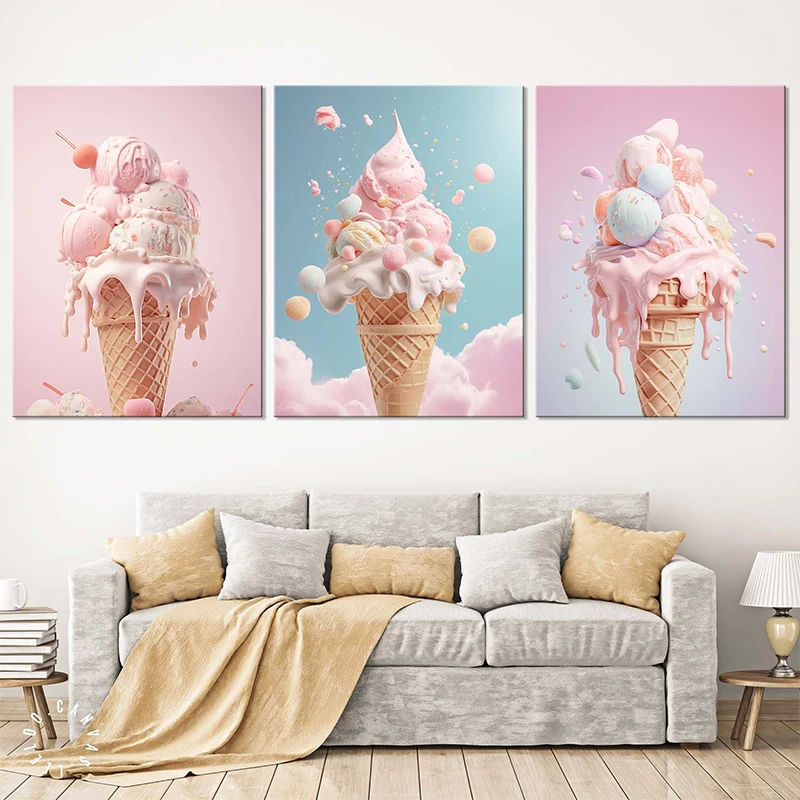 ملصقات وطباعات ماكارون وآيس كر - مراجعة Photography Food وسعره